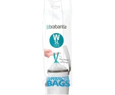 Brabantia Šiukšlių maišai W 5L (rit. 20vnt.) - Baltas