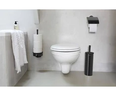 Brabantia WC šepetys su laikikliu, juodas