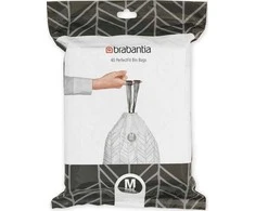 Brabantia atkritumu tvertnes ieliktņi M, 60l, 40 maisi rullītī, balts