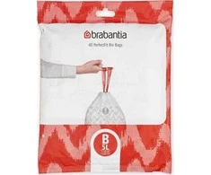 Brabantia Šiukšlių maišeliai B 5 l (dalytuve 40 maišelių)