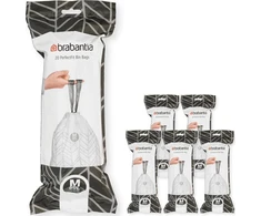 Brabantia atkritumu tvertnes ieliktņi M, 60l, 6x20 maisi, balts