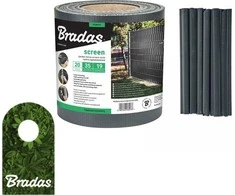 Bradas tvoros juosta 19cm x 35m + 20 laikiklių, pilka RAL7016