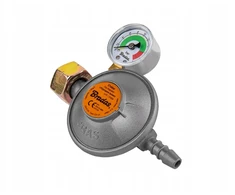 BRADAS DUJŲ REGULIATORIUS SU MANOMETRU IR APSAUGINIU VOŽTUVU EFV 37 mbar / 1,5kg/h / 9 mm / DĖŽUTĖ