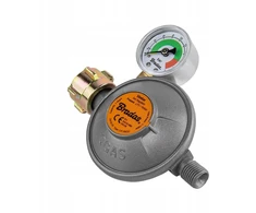BRADAS DUJŲ REDUKTORIUS SU MANOMETRU IR APSAUGINIU VOŽTUVU EFV 50 mbar 1,5kg/h G1/4″ -LH DĖŽUTĖ
