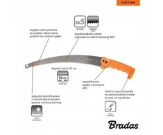 Bradas PIŁA OGRODNICZA Z HAKIEM V-SERIES OSTRZE 350mm