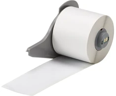 Brady M7C-2000-595-WT, balta, permanentinė akrilinė, ištisinė etiketė, 0,102 mm, terminio perkėlimo, vinilo