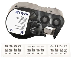 Brady M4-91-498, Juoda, Balta, Lipni spausdintuvo etiketė, Vinilas, Terminio perkėlimo, Guma, Nuimama