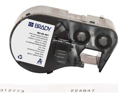 Brady M4-86-461, Juoda, Balta, Lipni spausdintuvo etiketė, Poliesteris, Terminis perkėlimas, Akrilas, Nuolatinė