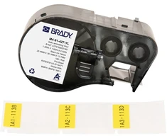 Brady M4-91-427-YL etiketės spausdinimui Juoda, Geltona Lipnios etiketės spausdinimui