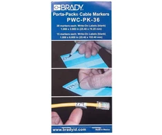 Brady PWC-PK-36, Permatomas, Balta, Vinilas, 45 vnt., -40–70 °C, 25,4 mm, 40 mm