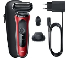 Braun | Shaver | 61-R1200s | Operating time (max) 50 min | Wet &amp; Dry | Raudona/Juodas