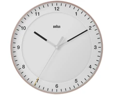 Braun BC 17 PW rožinė/balta zegarek kwarcowy analogowy