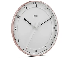 Braun BC 17 PW rožinė/balta zegarek kwarcowy analogowy