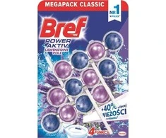 WC valiklis-gaiviklis BREF POWER AKTIV LAVENDER, 3×50 g