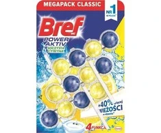 WC valiklis-gaiviklis BREF Power Aktiv Lemon, 3x50g