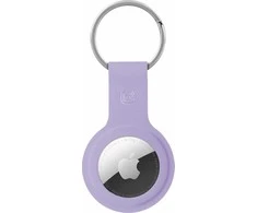 Crong Silikoninis dėklas with Key Ring - Protective case for Apple AirTag key ring Violetinė