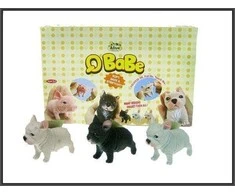 Hipo Hab AST. DOG x24 prancūzų buldogas, 10 cm, žirniai, 3 raštai, vitrinas.