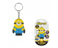 Kids Licensing Breloczek KIDS Žibintuvėlis LED + Breloczek Pakabutis 2w1 Minionki do kluczy i plecaka vaikams / Ms10056 (SB12259)
