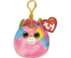 Raktų juosta TY Mascot klavišas TY Bos FANTAZA - Multiolor Unicorn 8,5cm 39572