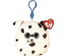 Raktų juosta TY Mascot klavišas TY Squish- A- Boos Fetch - Dalmatijos šuo 8,5cm 39567