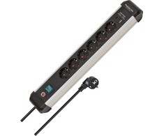 Brennenstuhl 1391030611, 3 m, Vidaus, IP20, Juoda, Sidabras, 6 kintamosios srovės lizdai, 230 V