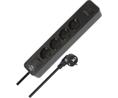 Brennenstuhl EXTENSION ECOLOR 4PL.2USB C+1USB A.1.5M