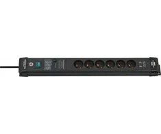 Brennenstuhl EMI/RFI 6gn, 3m, 2xusb, juoda 60.000a