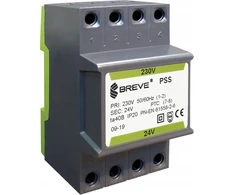 BREVE 1 fazis modulinis transformatorius PSS 30N 30VA 230/24V /montuojamas ant bėgio/ 16024-9879