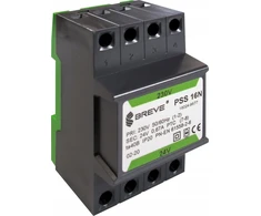 BREVE 1 fazis modulinis transformatorius PSS 16N 16VA 230/12V /montuojamas ant bėgio/ 16012-9894