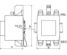 BREVE Transformatorius PSZ100 230 / 24V bėgiams su apsauginiu korpusu - 16024-9950
