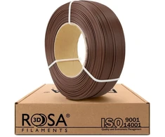 3D plastikas PLA ruda (chocolate ruda) 1.75mm 1kg refill pakuotė Rosa3D