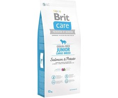 BRIT CARE Dog Junior Large Breed su lašiša ir bulvėmis 12kg