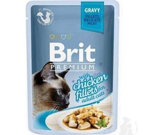 Konservai katėms su vištienos file 85 g Brit Premium