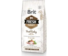 Brit Fresh Dog su kalakutiena ir žirniais Light Fit&amp;Slim 2,5kg