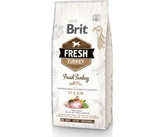 Brit Fresh Dog su kalakutiena ir žirniais Light Fit&amp;Slim 12kg