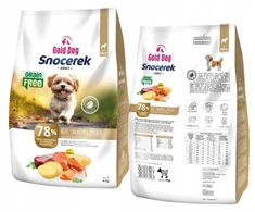 Brit GDD GOLD DOG Snocerek begrūdis Small breeds jautiena ir lašiša, bulvė – sausas Maistas šunims – 4kg