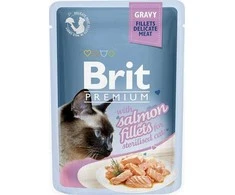 Brit Premium Delicate Fillets in Gravy su lašiša sterilizuotam 85 g