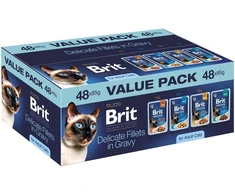 Brit Delicate Fillets in Gravy for Adult Cats mokra karma katei 48x85g