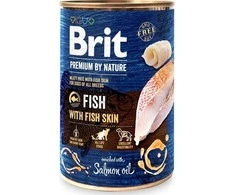 Drėgnas Šunų Maistas - BRIT Premium by Nature Žuvis su žuvies oda 800g