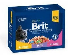Brit Premium konservai katėms maiš. Family Plate 1200g (12x100g)