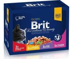 Brit Premium konservai katėms maiš. Family Plate 1200g (12x100g)