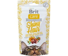 Brit Care Cat Snack SHINY Hair - skanėstas katėms - 50 g
