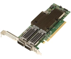 „Broadcom“ tinklo plokštė – tinklo adapteris – PCIe 4.0 x16 žemo profilio – 100 Gigabit QSFP56 x 2 – skirtas „ThinkAgile VX2330 Appliance“, „VX3330 Appliance“, „VX3530-G Appliance“, „VX7330-N Appliance“