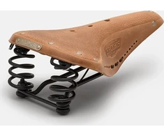 Brooks Balnas BROOKS FLYER SOFTENED, Dark Tan, Plieniniai bėgeliai, Svoris 860g, Linia Leather (NAUJAS)