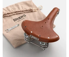 Brooks BALNELIS BROOKS B33, Honey, plieniniai lankai, svoris 1600 g, linija Leather (NAUJAS)