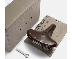 Brooks Balnelis BROOKS B72, rudos spalvos, plieniniai lankai, svoris 720 g, serija Leather (NAUJAS)