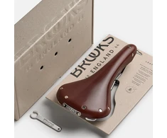 Brooks Balnelis BROOKS SWALLOW B15, rudos spalvos, plieniniai lankai, svoris 490 g, serija Leather