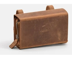 Brooks Balno srieginė BROOKS D-SHAPED, Tamsiai ruda, Talpa 0,75 l, Tvirtinimas prie dirželių, Natūrali oda (Naujiena)
