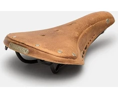 Brooks Bikselis BROOKS B17 SOFTENED SHORT, tamsiai ruda, plieno rėmas, svoris 470 g, linija Leather