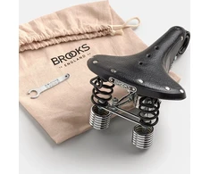 Brooks BROOKS B135 balnelis, juodas, plieniniai lankai, svoris 1630 g, odos linija (NAUJAS)